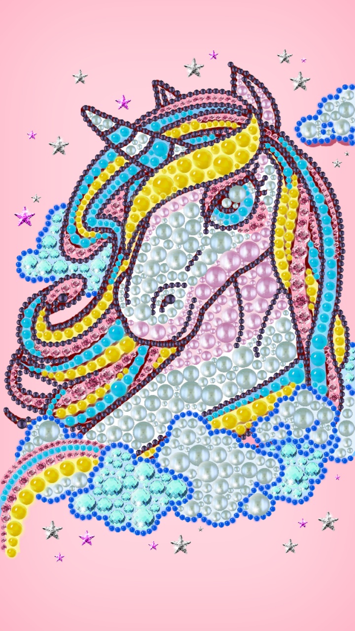 Tap diamond number coloring Cosmic Mobile